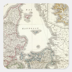 Daenemark, Island - Denmark, Iceland Square Sticker