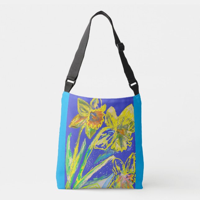 Daffodil Aquarelle Painting fleur Crossbody Sac (Devant)