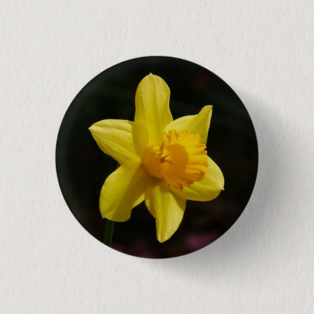 Daffodil Badge  1 Inch Round Button (Front)
