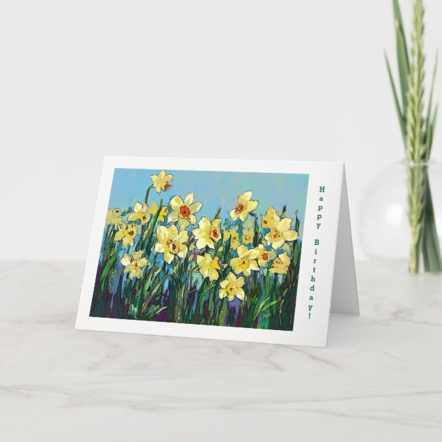Daffodil Birthday Card (Front)