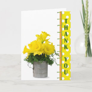 Daffodil Bouquet thank you Card