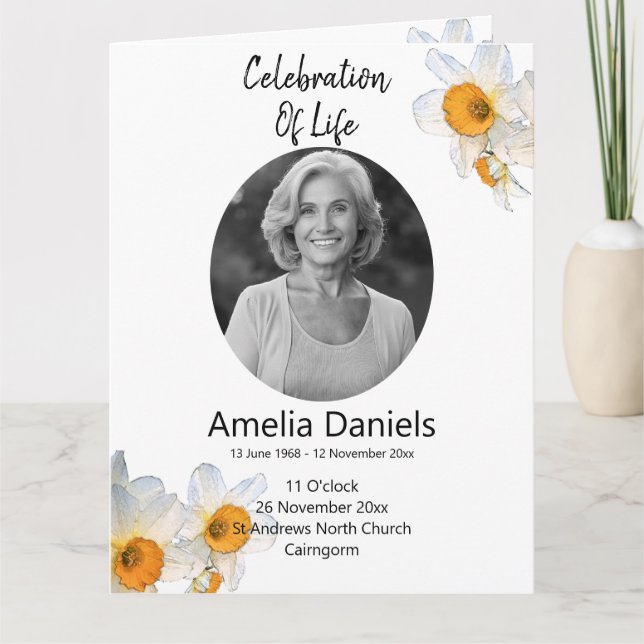 Daffodil Celebration of life Program (Front)