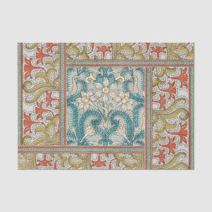 Daffodil chintz art nouveau flower wallpaper tissue paper