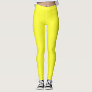 Daffodil Colour Solid Plain Leggings