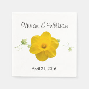 Daffodil Custom Wedding Napkin