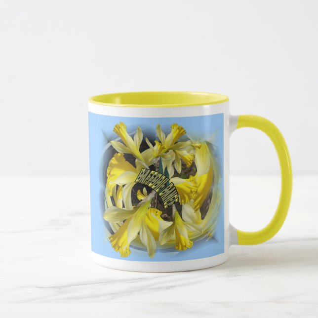 DAFFODIL DANCE ~ Ringer Mug (Right)