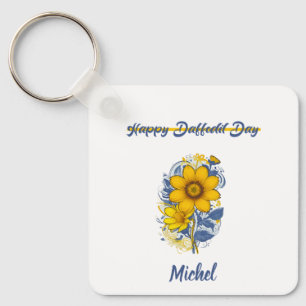 Daffodil Day - Daffodil Cancer Awareness Flower Keychain