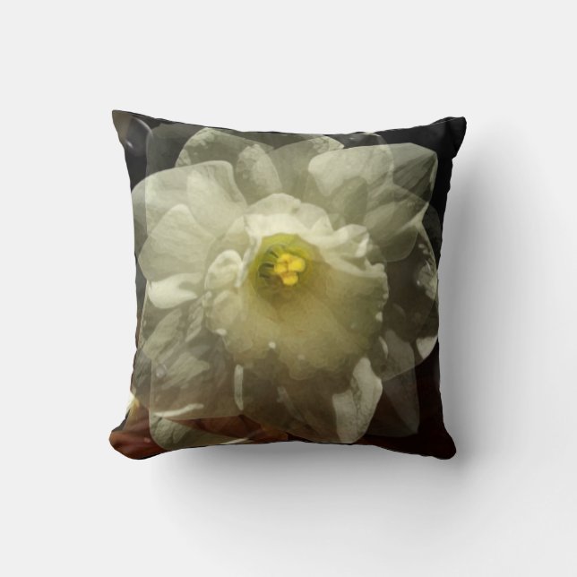 Daffodil Dreams Throw Pillow (Front)