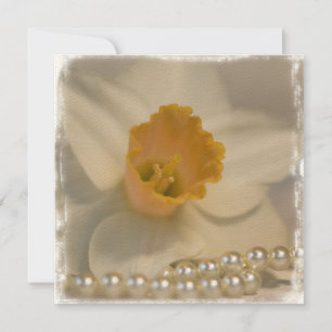 Daffodil et perles Faire-part de mariage