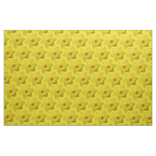 Daffodil Fabric Easter Flower Yellow Fabrics