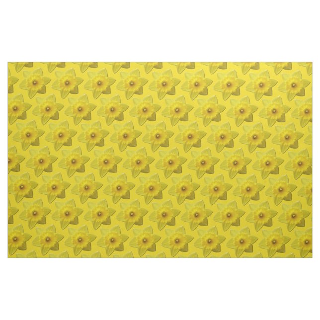 Daffodil Fabric Easter Flower Yellow Fabrics (Fat Quarter)