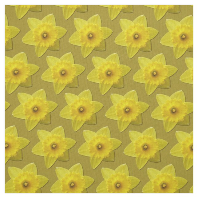 Daffodil Fabric Easter Flower Yellow Fabrics (Swatch)
