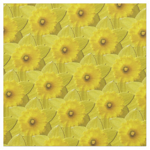 Daffodil Fabric Easter Flower Yellow Fabrics