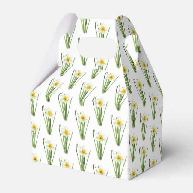 Daffodil Flower Favor Box (Front Side)