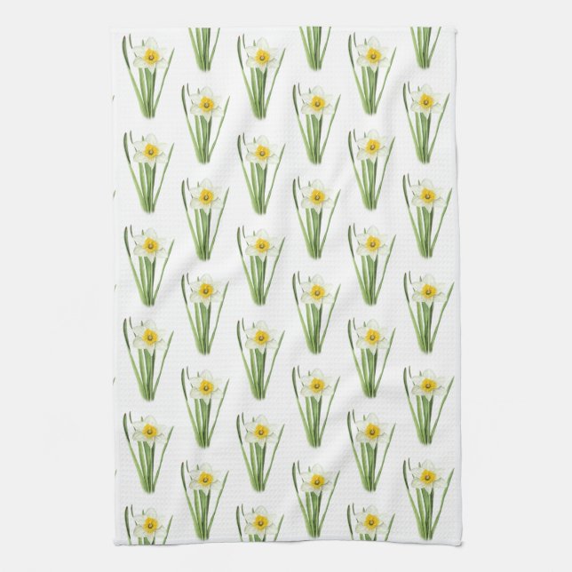 Daffodil Flower Kitchen Towel (Vertical)