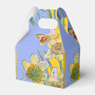 Daffodil Flower Painting floral Birthday Cake Box