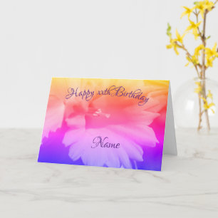 Daffodil Flower Rainbow Personalized Birthday  Card