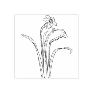 Daffodil Flower Rubber stamp