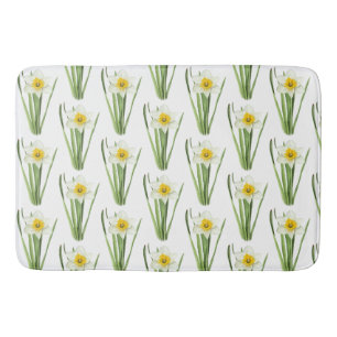 Daffodil Flowers Customizable Pattern Bath Mat