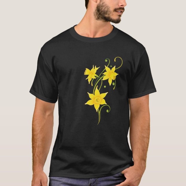 Daffodil Flowers Design For Spring And Easter Holi T-Shirt (Front)