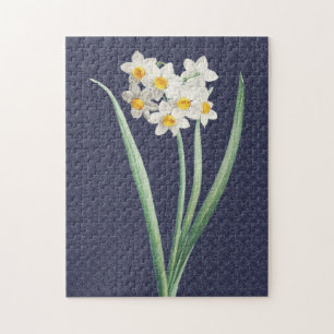 Daffodil Flowers Vintage Retro Art Jigsaw Puzzle