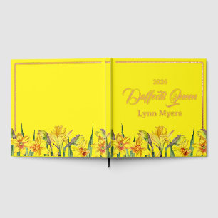Daffodil Foil Scrapbook Photo Pageant Festival Guest Book