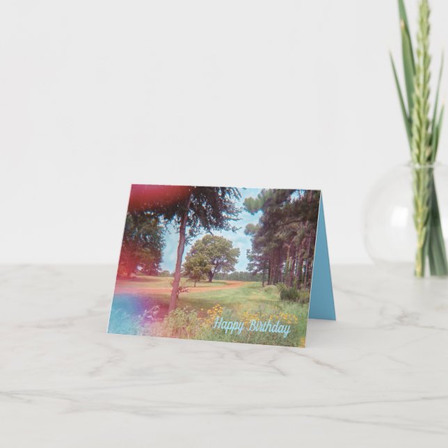 Daffodil Forest Birthday Card (Front)
