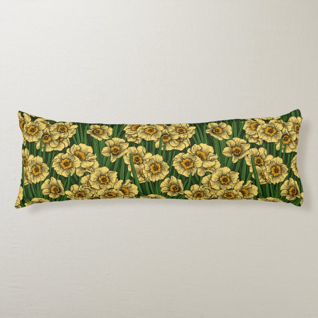 Daffodil garden body pillow (Front)