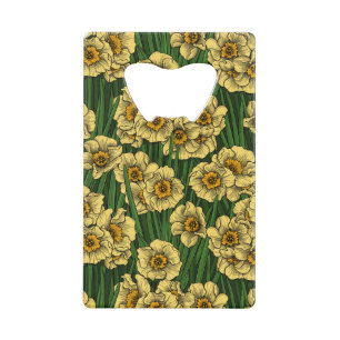 Daffodil garden credit card bottle opener