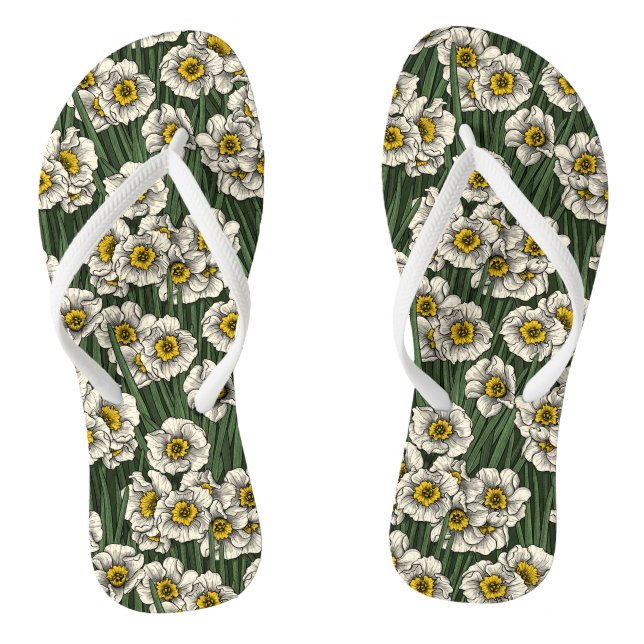 Daffodil garden flip flops (Footbed)