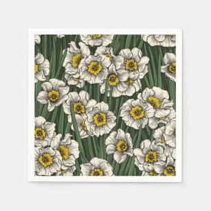 Daffodil garden napkin