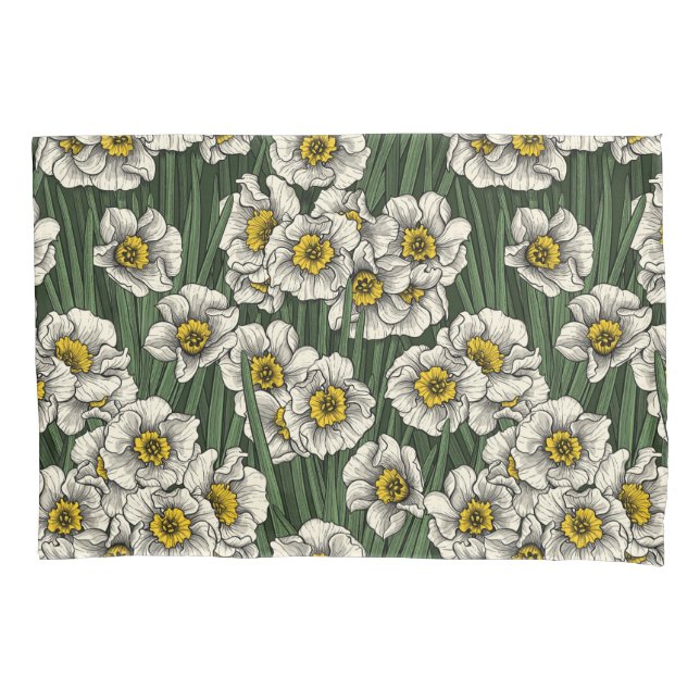 Daffodil garden pillowcase (Front-Left)