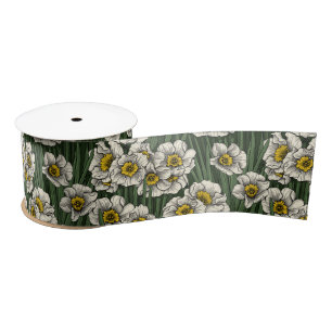 Daffodil garden satin ribbon