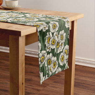 Daffodil garden short table runner