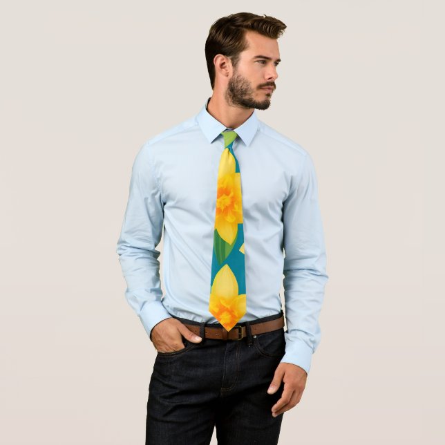 Daffodil Geometric Colourful Personalized Pattern Tie (In Situ)
