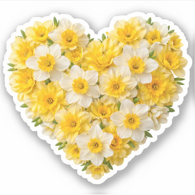 Daffodil Heart March Birth Flower (Front)