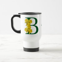 Daffodil Monogram Initial B Personalized