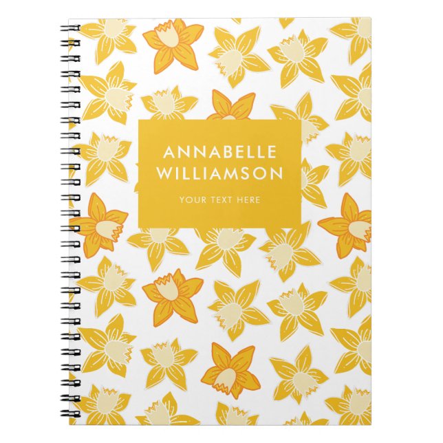 Daffodil pattern notebook (Front)