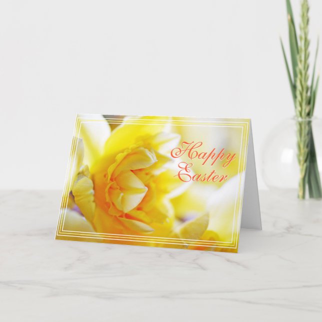 Daffodil Photograph Easter Card (Front)