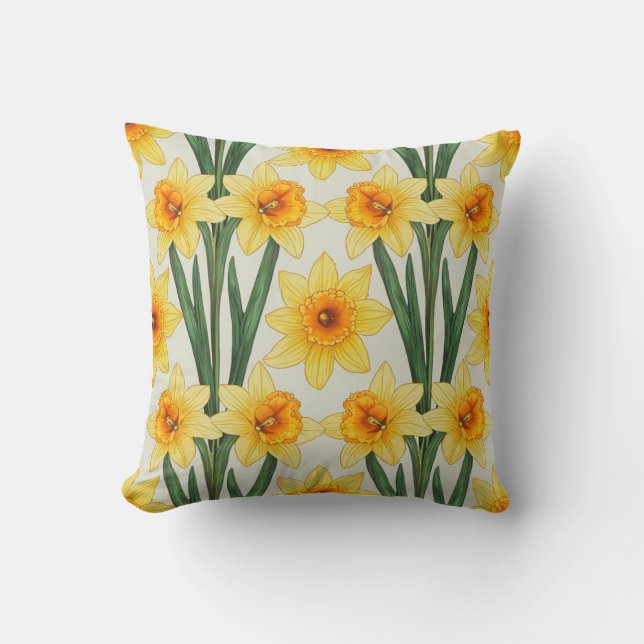 Daffodil Pillow Cushion (Front)
