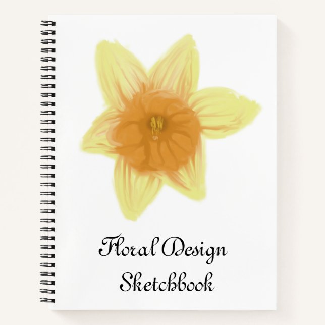 Daffodil Sketchbook Notebook (Front)