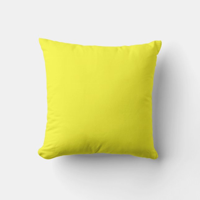 Daffodil Solid Colour Background Throw Pillow (Front)
