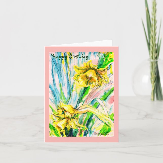 Daffodil Spring Card (Front)