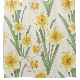 Daffodil Spring Floral in Soft Yellow and Green 4