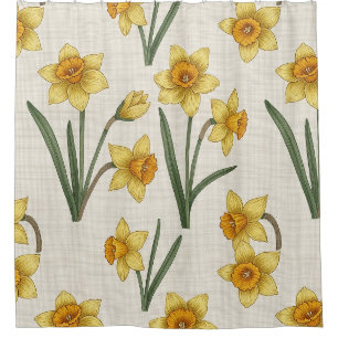Daffodil Spring Floral in Soft Yellow and Green 5