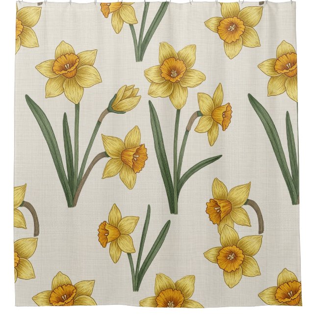 Daffodil Spring Floral in Soft Yellow and Green 5 (Front)