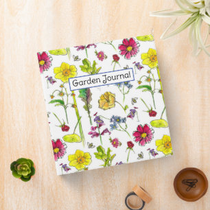 Daffodil Spring Flowers Watercolor Garden Binder