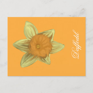 Daffodil Vertical Postcard Orange