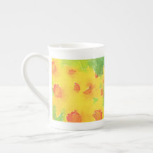 Daffodil watercolor floral Bone China Mug