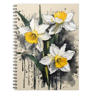 Daffodil - Watercolor flowers Notebook
